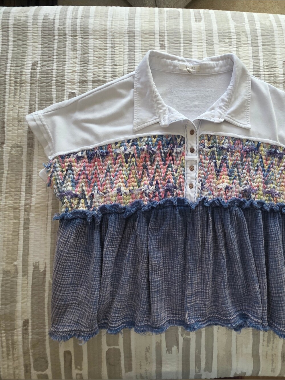 Oli & Hali Cream Lightweight Knit Top